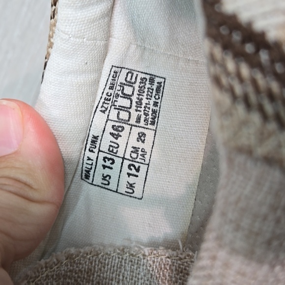 Hey Dude Mens Wally Funk Aztec Beige Loafer Slip on shoes sz 13 - Picture 11 of 12